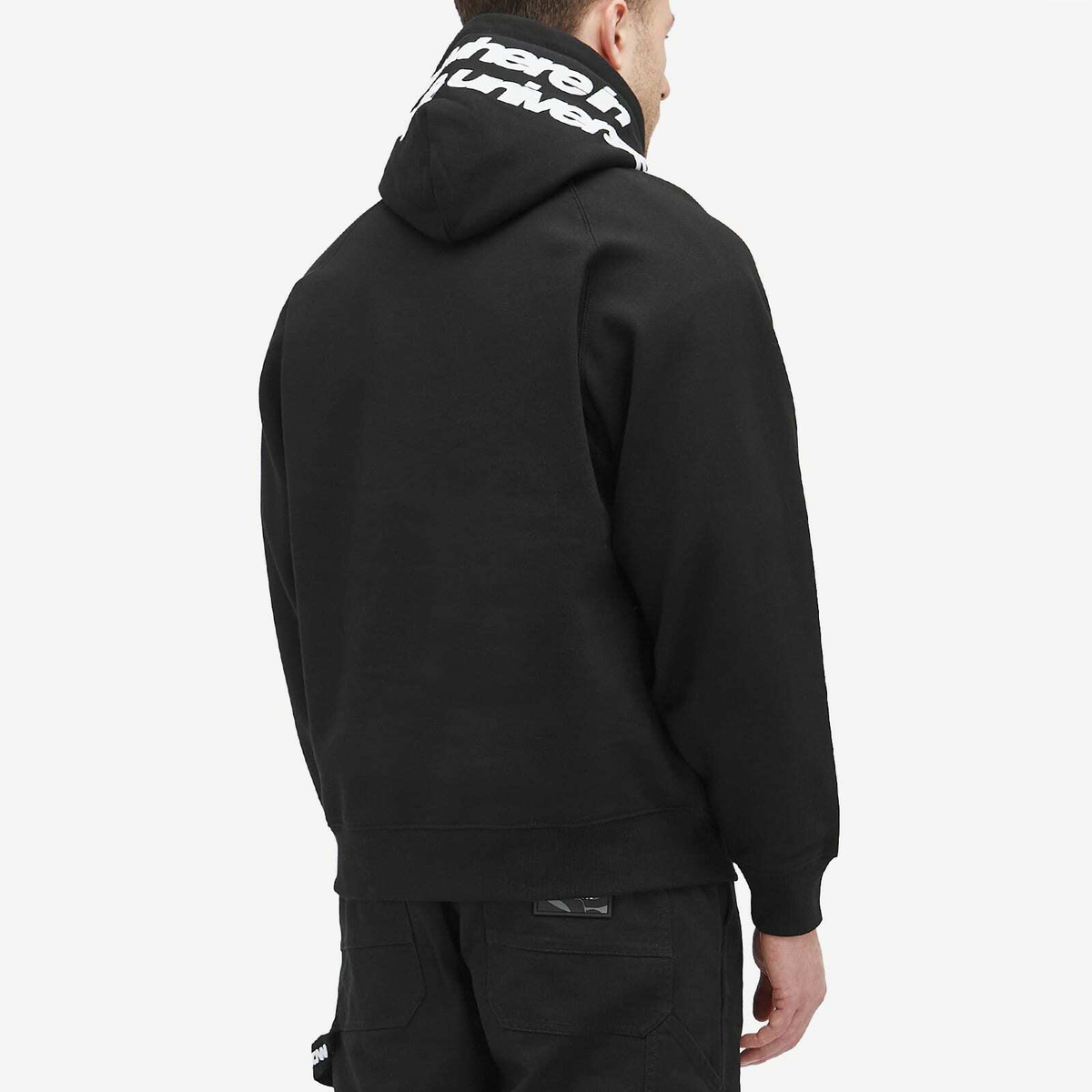 Men's AAPE Croc Chest Badge Hoody in Black