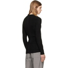 Rick Owens Black Tower Ribbed Round Neck Sweater