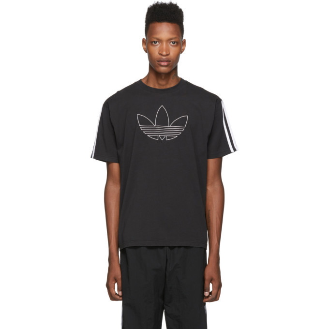 Photo: adidas Originals Black Outline Trefoil T-Shirt