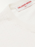 Orlebar Brown - Gaulin Pointelle-Knit Organic Cotton and Silk-Blend T-Shirt - White