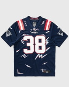 Fanatics Nike X Hard New England Patriots Game Jersey Rahmondre Stephenson  38 Blue Jerseys