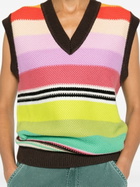 Christopher John Rogers Multicolour Striped Wool Knitted Vest