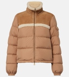 Moncler Aurore shearling-trimmed down jacket