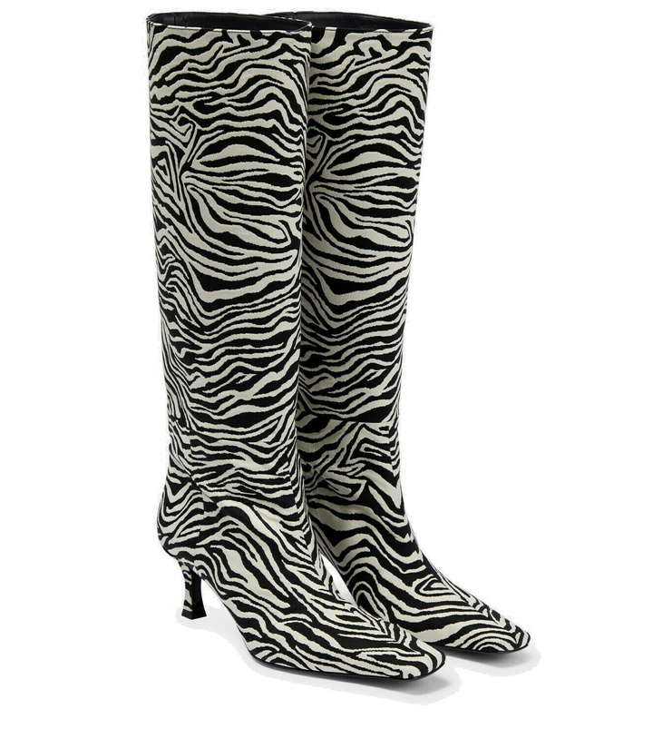 Photo: Proenza Schouler - Trap zebra-print knee-high boots