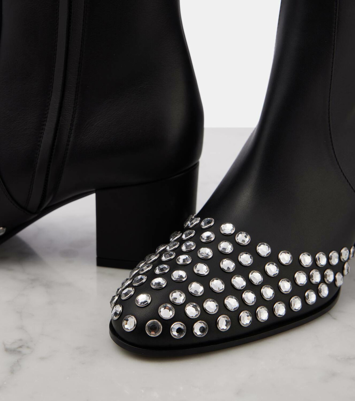 Alaïa 60 embellished leather ankle boots ALAÏA