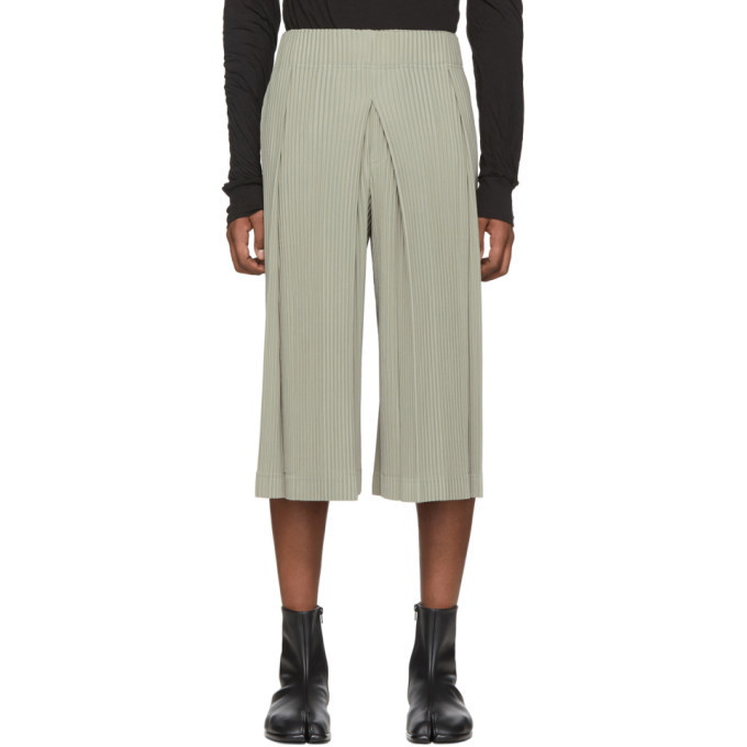 Photo: Homme Plisse Issey Miyake Grey Wide Bottom Trousers