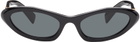 Miu Miu Eyewear Black Pointed Cat-Eye Sunglasses