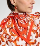 Dolce&Gabbana Majolica silk twill scarf