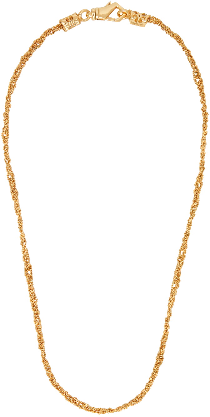 Emanuele Bicocchi Gold Crocheted Long Necklace