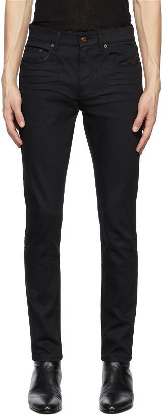 Photo: Saint Laurent Black Cropped Used Denim Jeans
