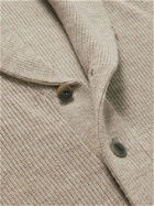 Rag & Bone - Shawl-Collar Ribbed Merino Wool Cardigan - Neutrals