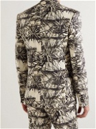 AMIRI - Aloha Slim-Fit Printed Wool-Blend Suit Jacket - Neutrals
