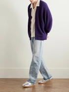 Kartik Research - Straight-Leg Upcycled Frayed Embellished Panelled Jeans - Blue