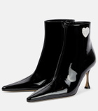 Mach & Mach - Embellished patent leather ankle boots