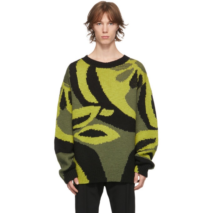 Photo: Dries Van Noten Green Wool Sweater