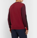 Etro - Colour-Block Wool and Cashmere-Blend Sweater - Burgundy
