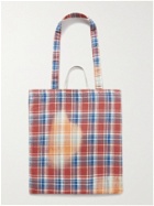 ACNE STUDIOS - Printed Checked Cotton-Flannel Tote Bag
