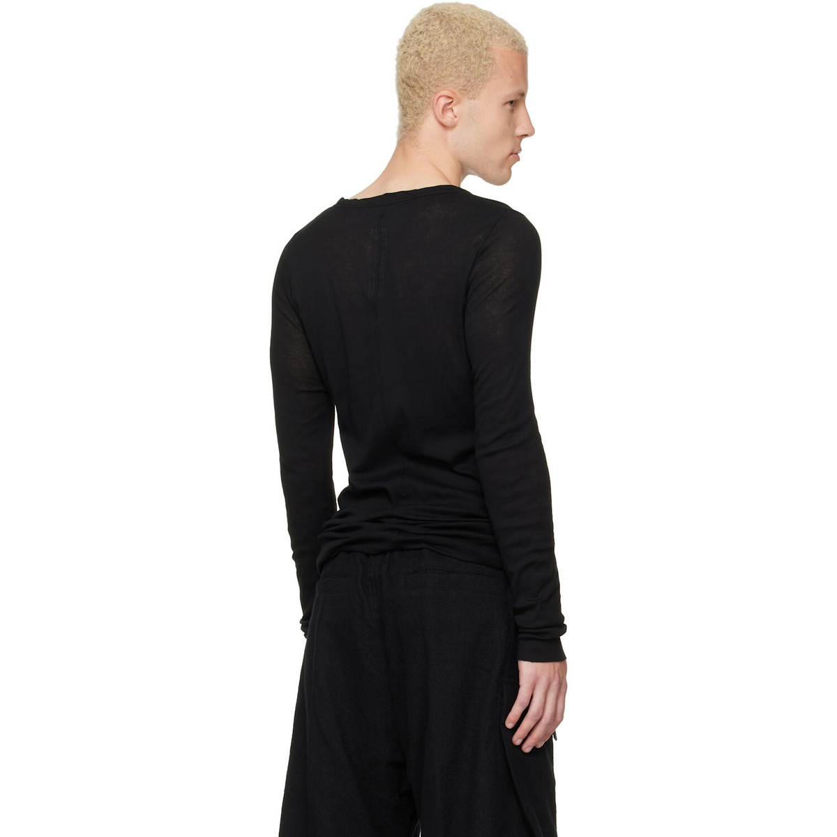 Rick Owens Black Tower Rib LS T-shirt