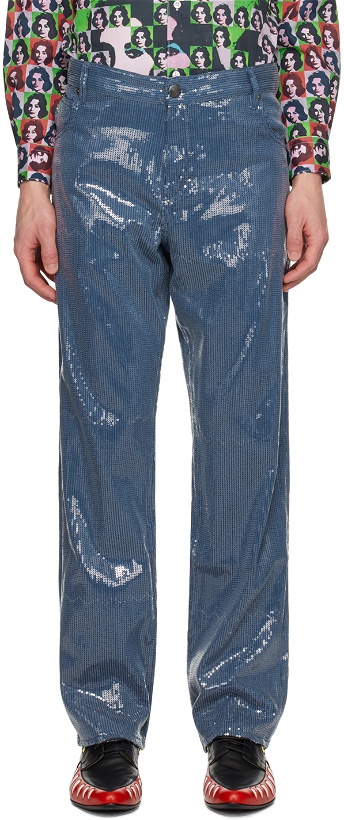 Photo: Charles Jeffrey LOVERBOY Blue Art Denim Jeans