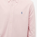 Polo Ralph Lauren Men's Slim Fit Button Down Pique Shirt in Chino Pink