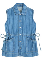 Damson Madder Hera Striped Denim Gilet