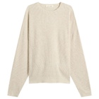 Fear of God ESSENTIALS Men's Signature Waffle 90s Crew Neck Sweats in Oatmeal Heather