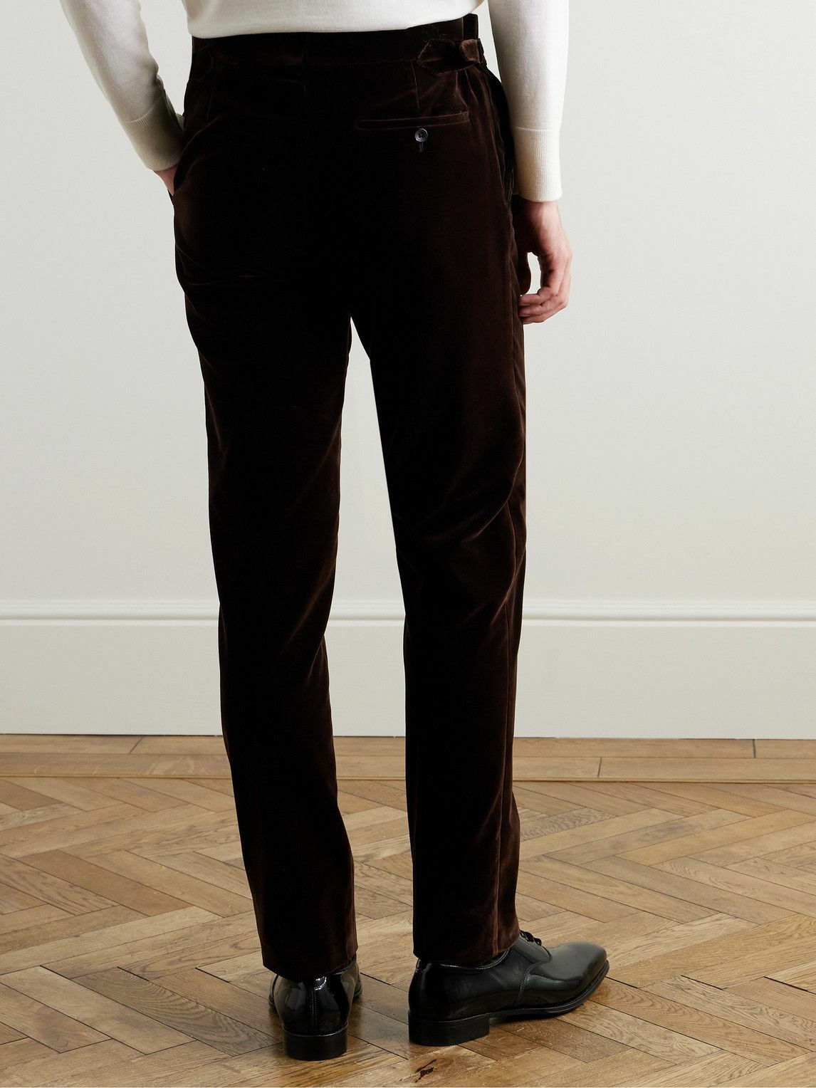 Kingsman - Cotton-Velvet Suit Trousers - Brown