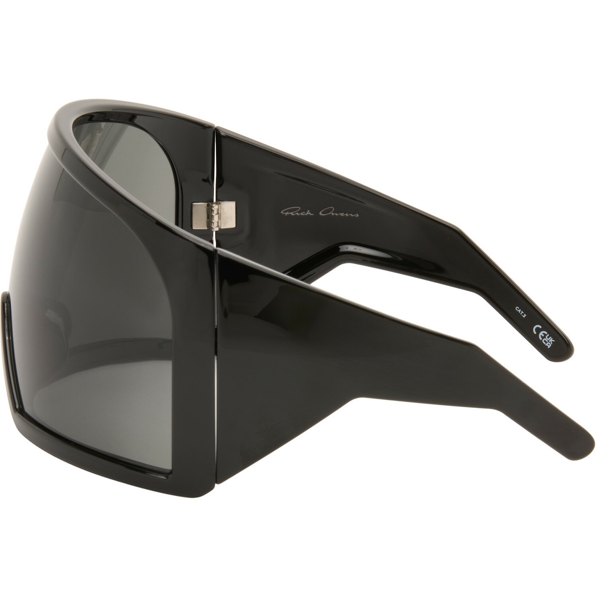 Rick Owens Black Kriester Shiny Sunglasses