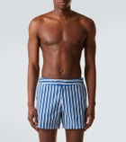 Tom Ford Striped poplin swim trunks