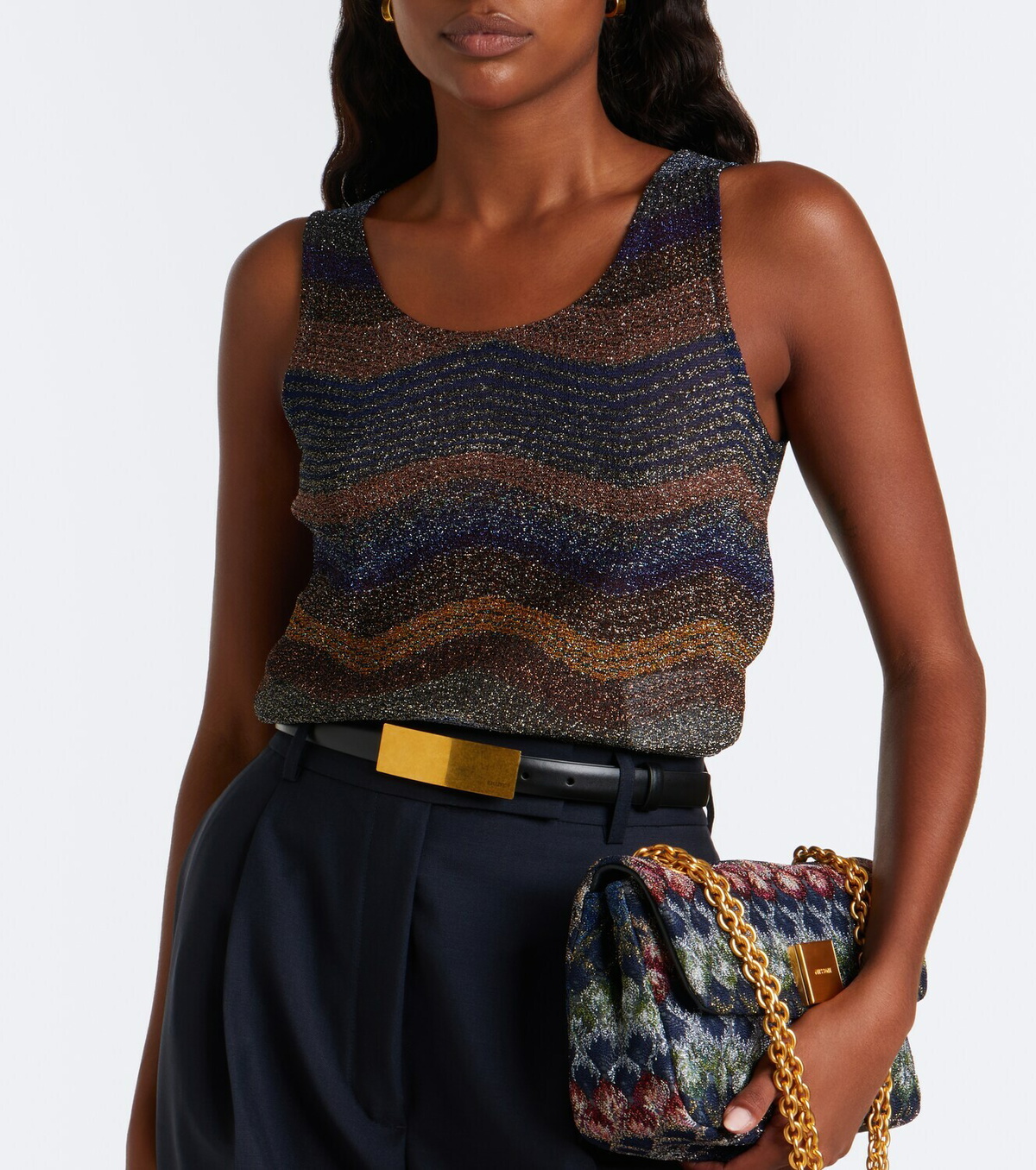 Missoni Wave lamé top
