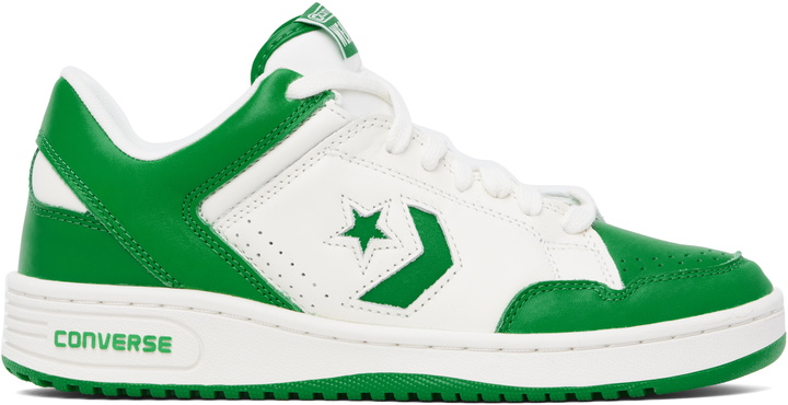 Photo: Converse Green & Off-White Weapon Low Top Sneakers