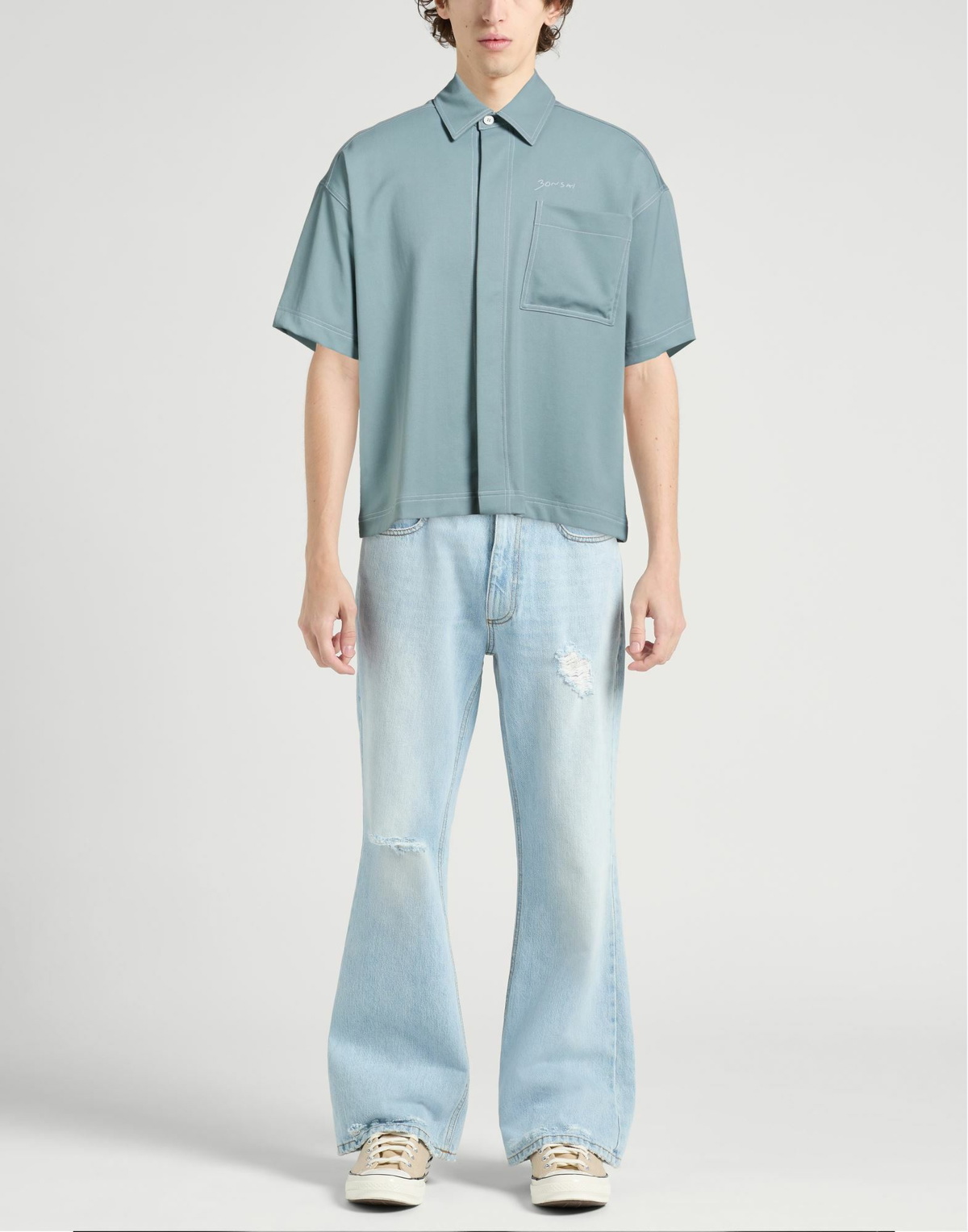 Bonsai Mens Shirt Slate in Blue