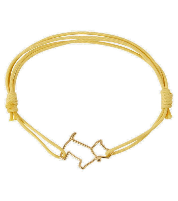 Photo: Aliita Dog 9kt gold charm cord bracelet
