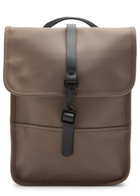 Rains Micro Rubberised Backpack - Chocolate - One Size