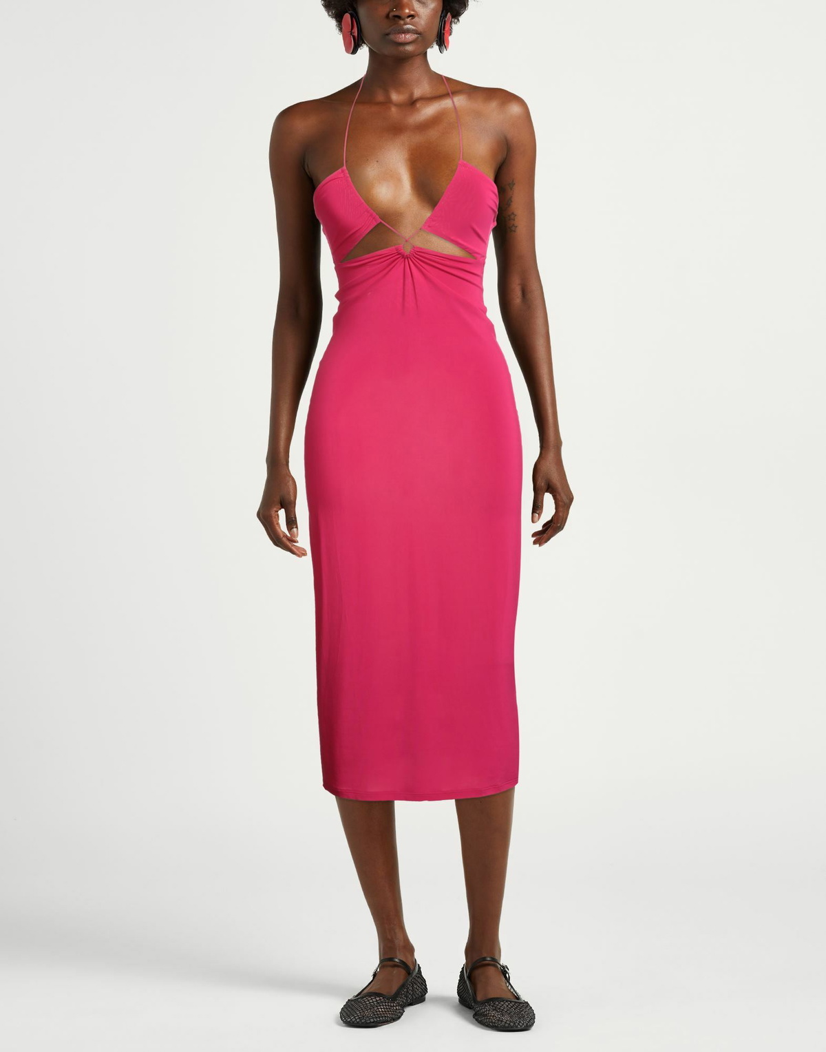 Mc2 Saint Barth Womens Midi dress in Magenta