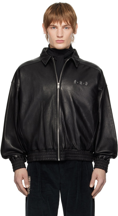 Photo: Enfants Riches Déprimés Black Painter's Wives Library Leather Jacket