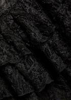 Free People Tabby Ruffled Lace Mini Dress Black