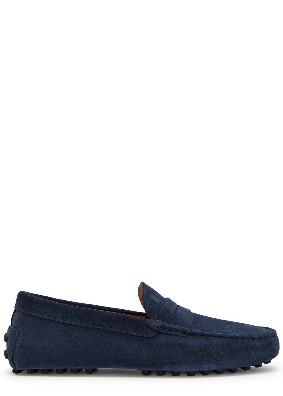 Tods Gommino Suede Loafers Navy