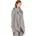 Rick Owens Drkshdw Grey Wrap Hoodie