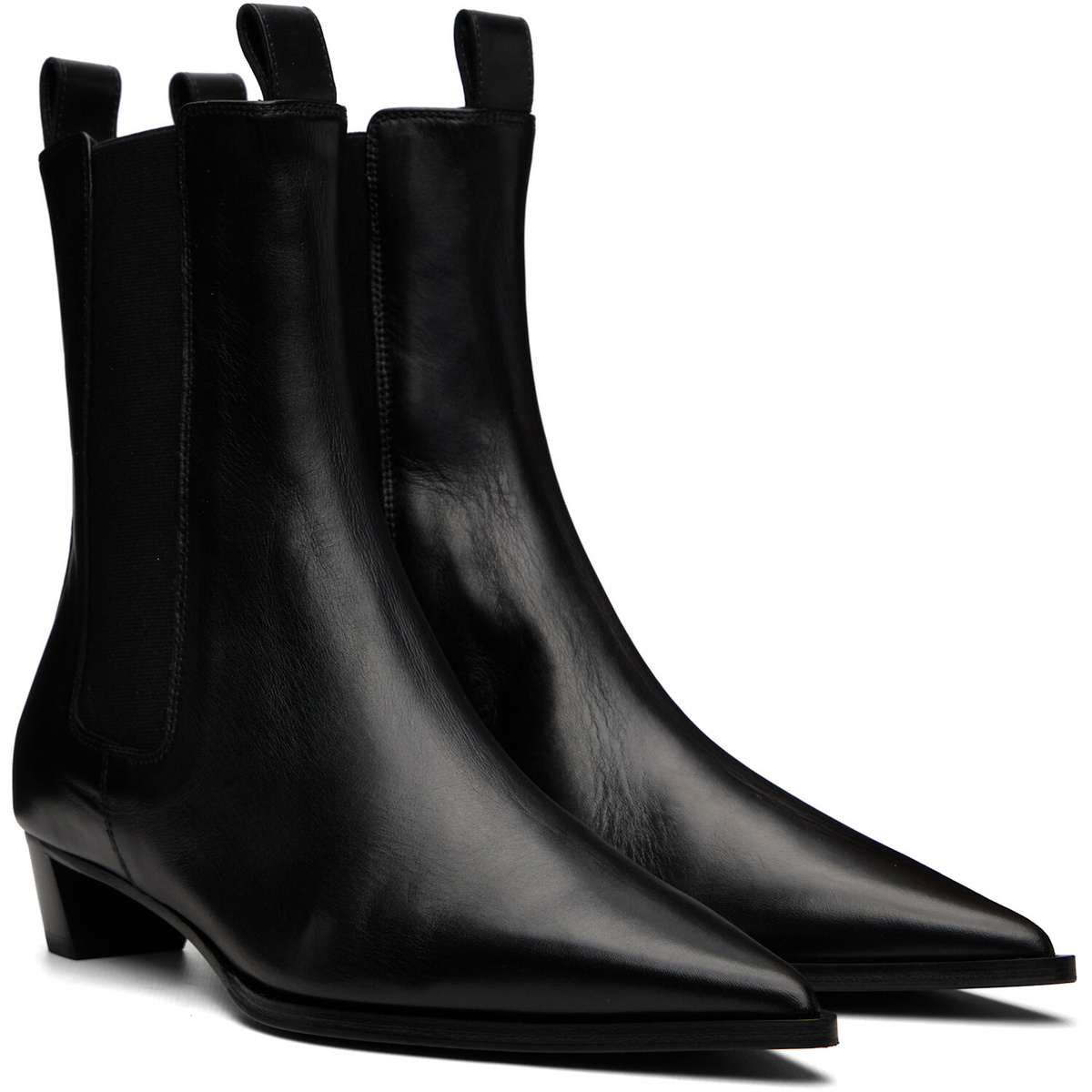 Aeyde Black Kiki Leather Chelsea Boots