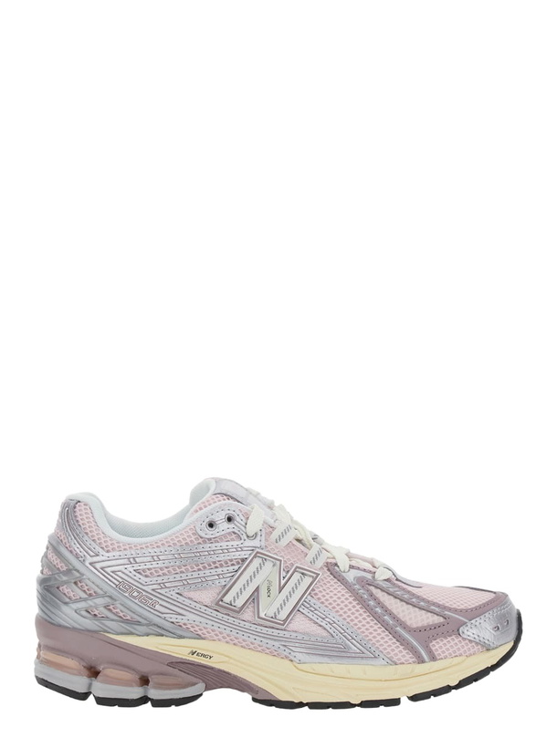 Photo: New Balance Pink Low Top Sneakers With Logo Patch On Side And Tongue And Perforated Panels In Tech Fabric Unisex