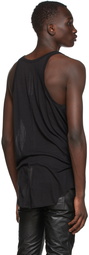 Rick Owens Black Banded Tank Top