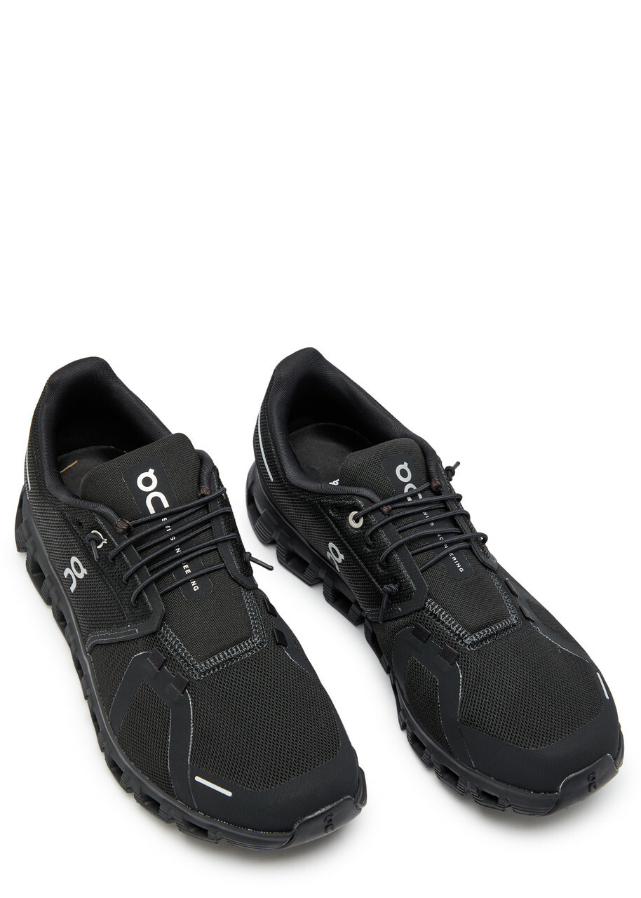 ON Cloud 6 Panelled Mesh Sneakers Black And Silver
