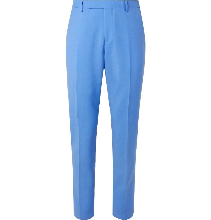 Photo: PAUL SMITH - Slim-Fit Wool and Mohair-Blend Suit Trousers - Blue