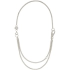Chin Teo Silver Cleric Short Double Hook Necklace