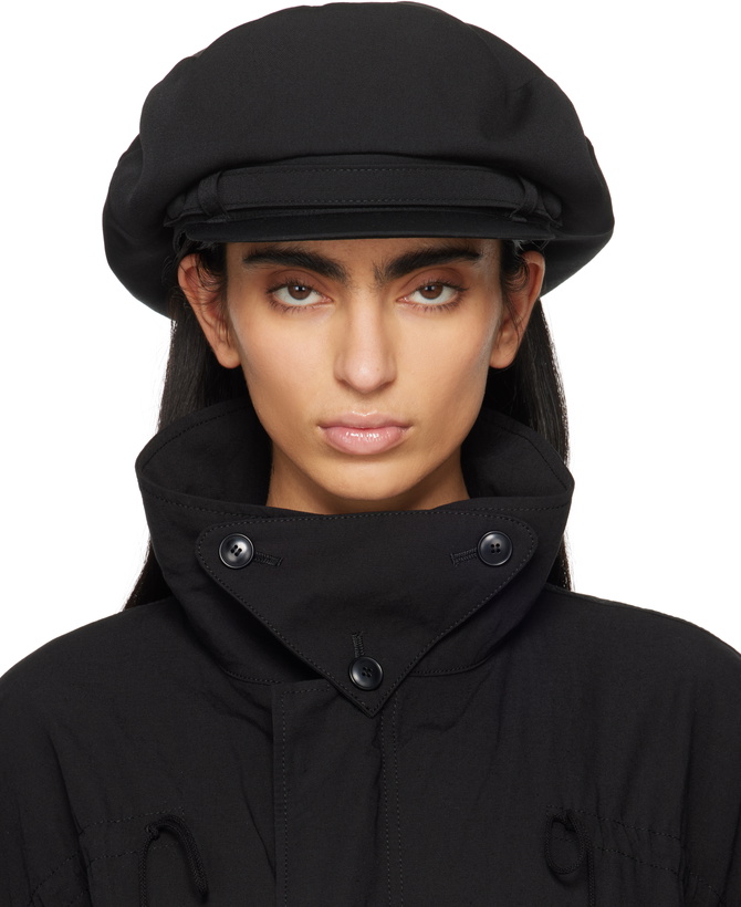 Photo: Y's Black Wool Gabardine Motor Cycle Cap