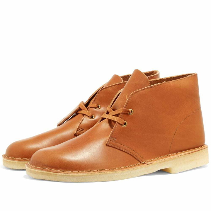 Photo: Clarks Originals Men's Desert Boot in Dark Tan Leather