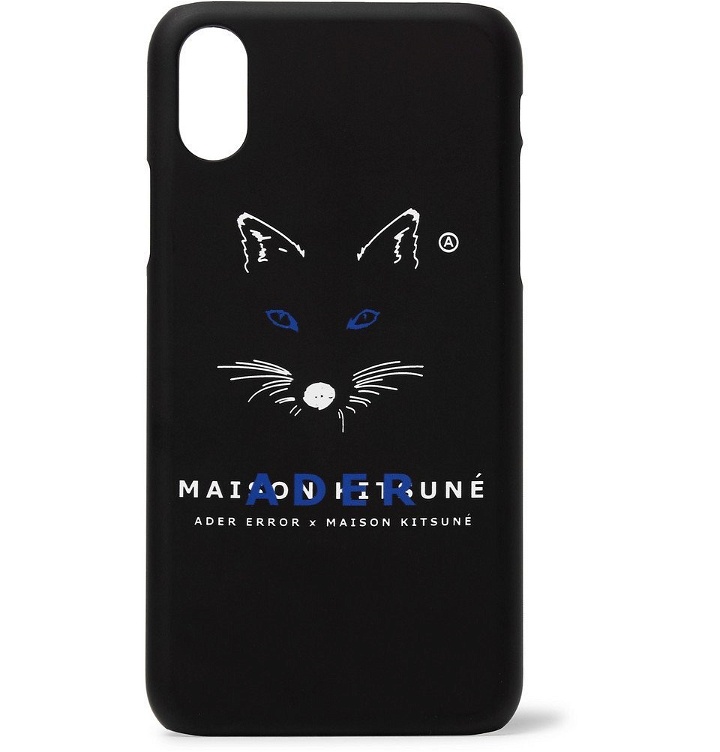 Photo: Maison Kitsuné - ADER error Logo-Print iPhone X Case - Black