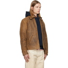 Polo Ralph Lauren Brown Leather Bomber Jacket