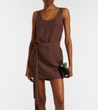 Posse Evie belted polka-dot minidress